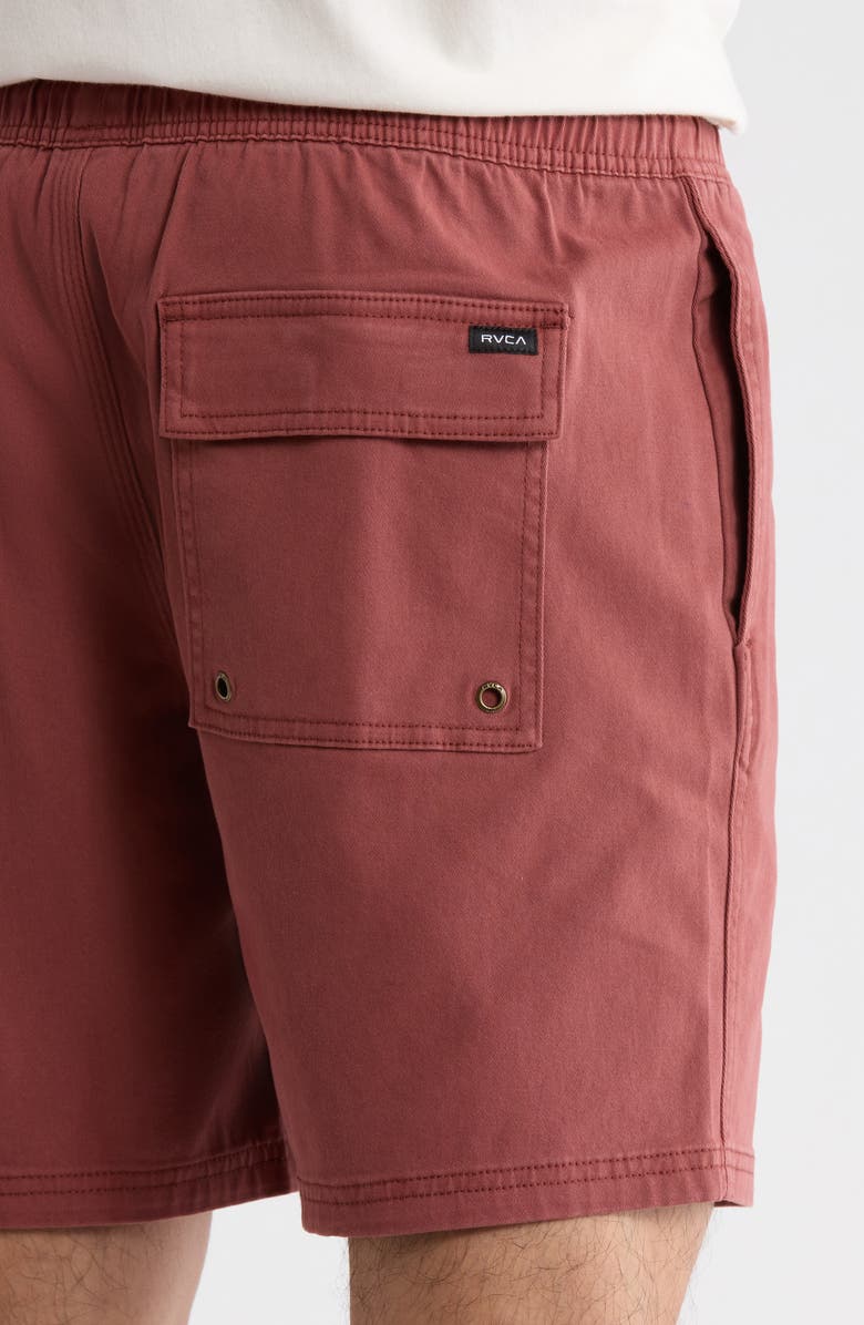 RVCA Escape Solid Shorts, Alternate, color, Red Earth
