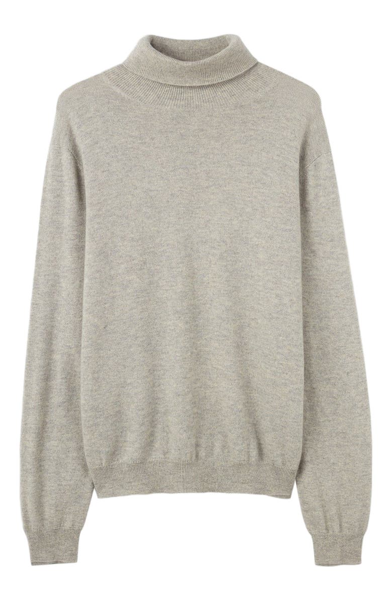 Gobi Cashmere Essential Cashmere Turtle Neck Sweater, Alternate, color, Dawn Blue