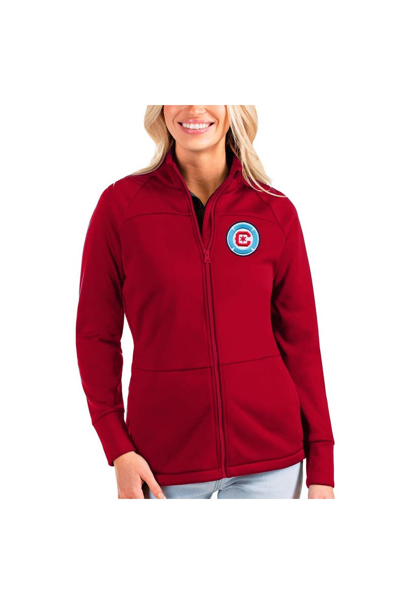 ANTIGUA Women's Antigua Red Chicago Fire Links Full-Zip Golf Jacket, Alternate, color, 