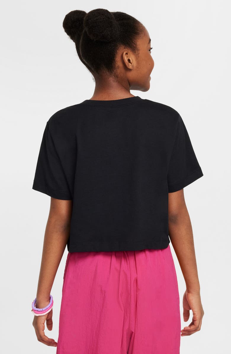 Nike Kids' Sportswear Cotton Graphic T-Shirt, Alternate, color, Black