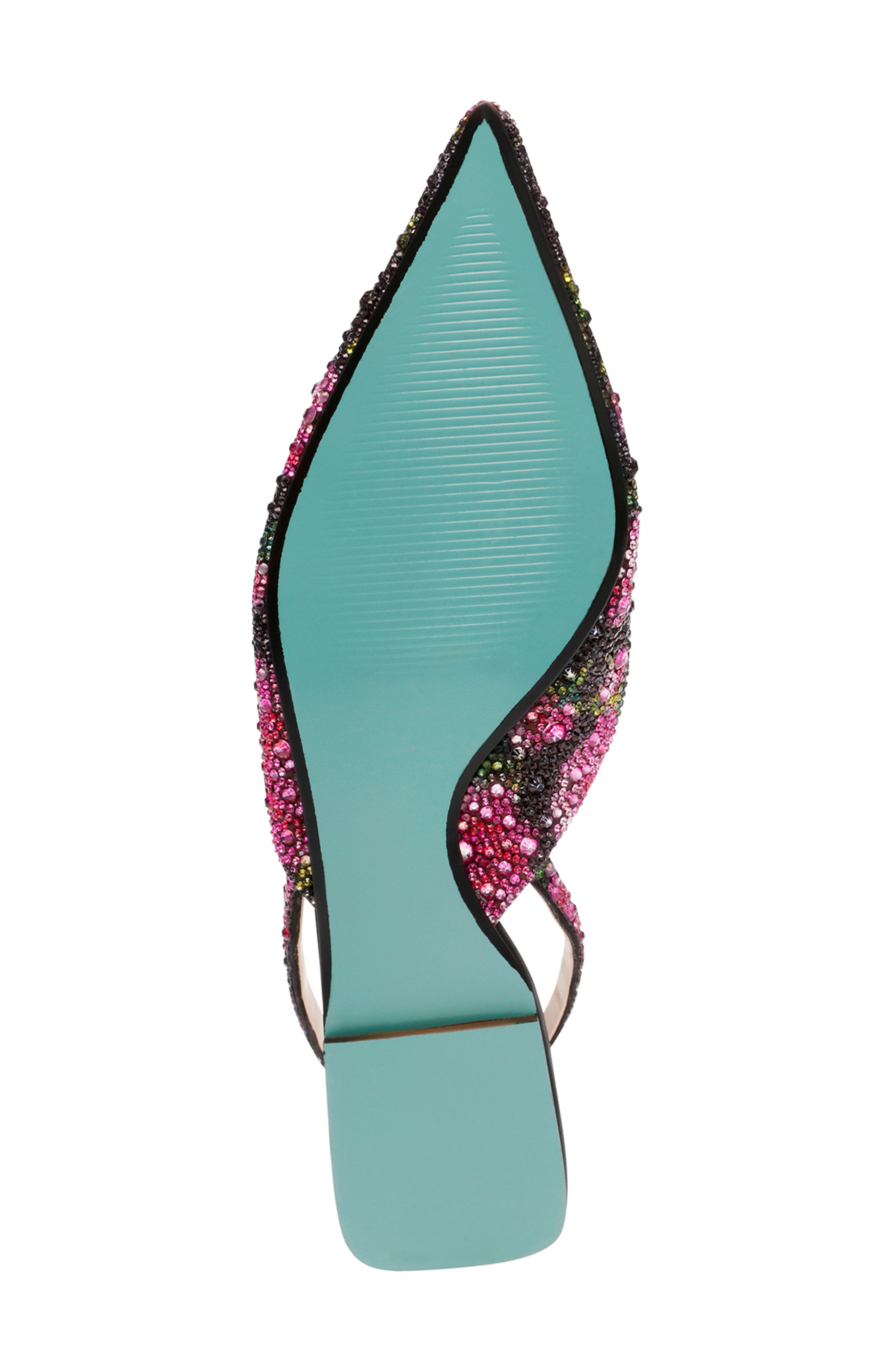 Betsey Johnson Vance Pointed Toe Slingback Flat, Alternate, color, 