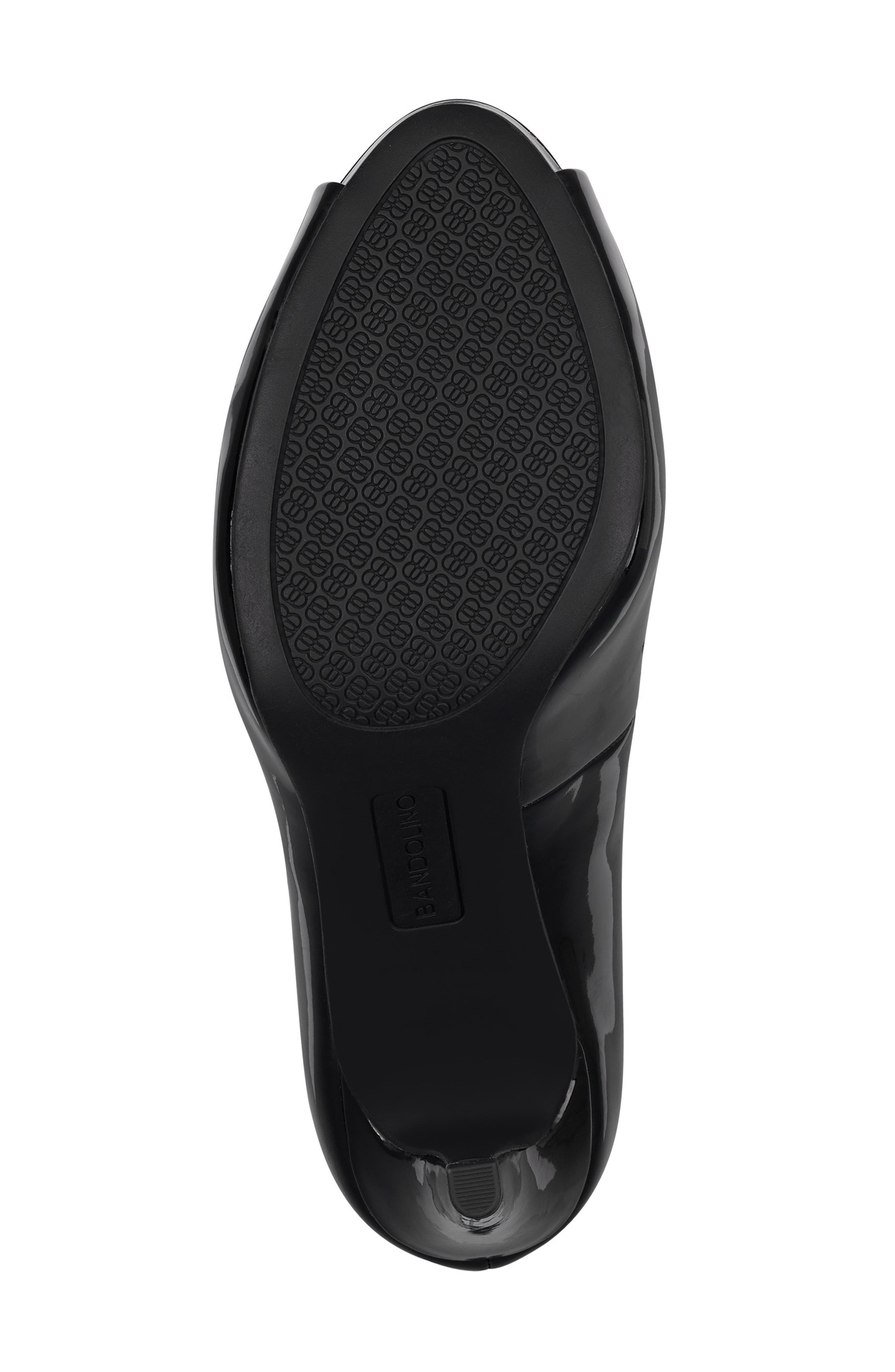 Bandolino Rainaa Peep Toe Pump, Alternate, color, Black Patent