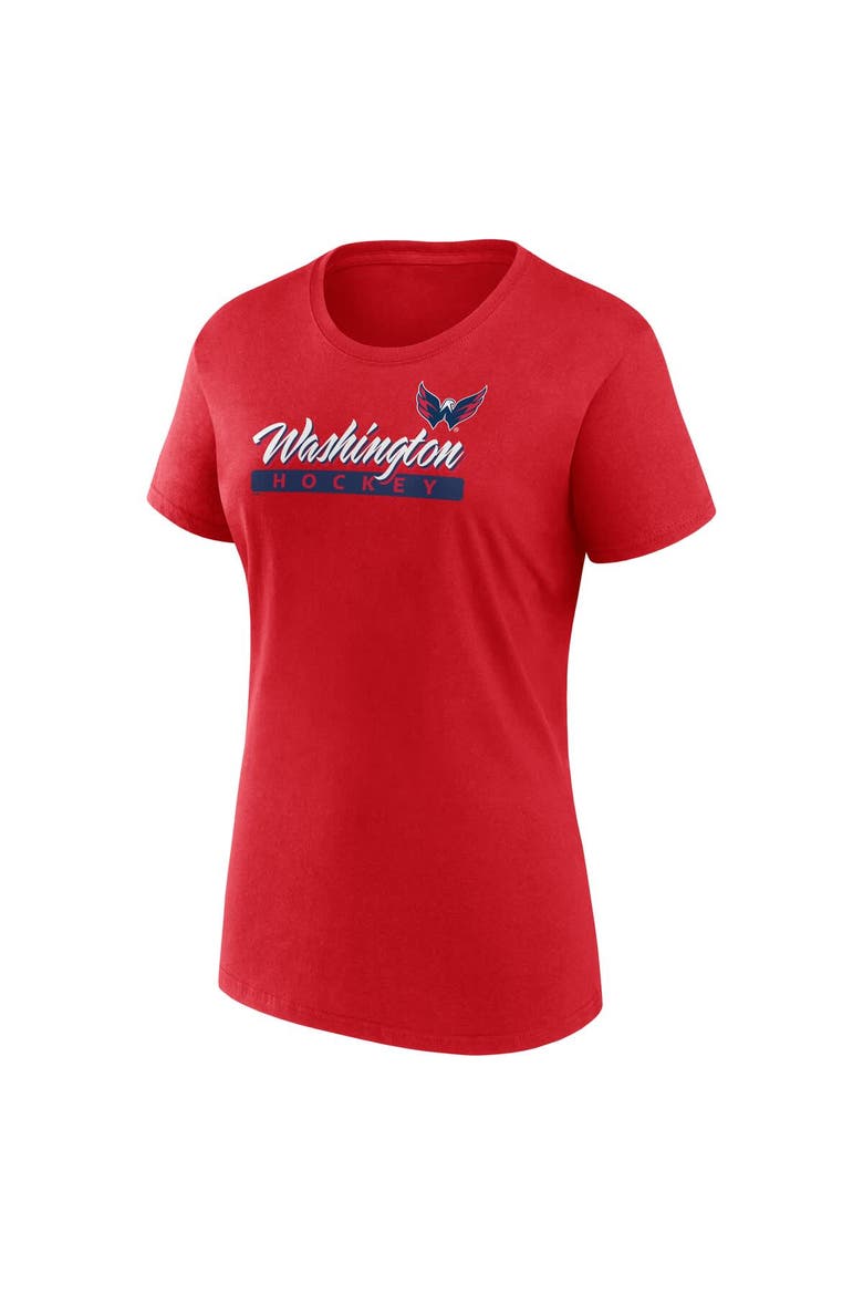 Women's Fanatics Red Washington Capitals Risk Cotton T-Shirt, Alternate, color, Red