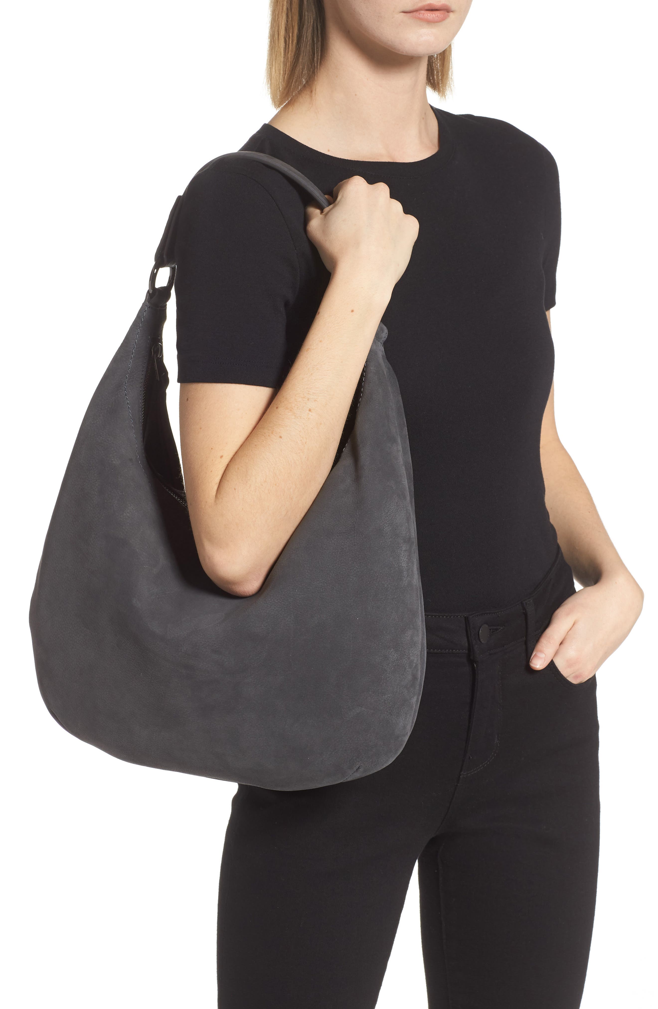 Rebecca Minkoff Michelle Nubuck Leather Hobo, Alternate, color, 