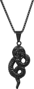 STEELTIME Men's Cobra Pendant Necklace