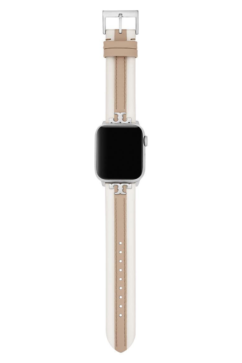 Kira Leather Apple Watch® Strap, 20mm (Nordstrom Exclusive), Alternate, color, IVORY