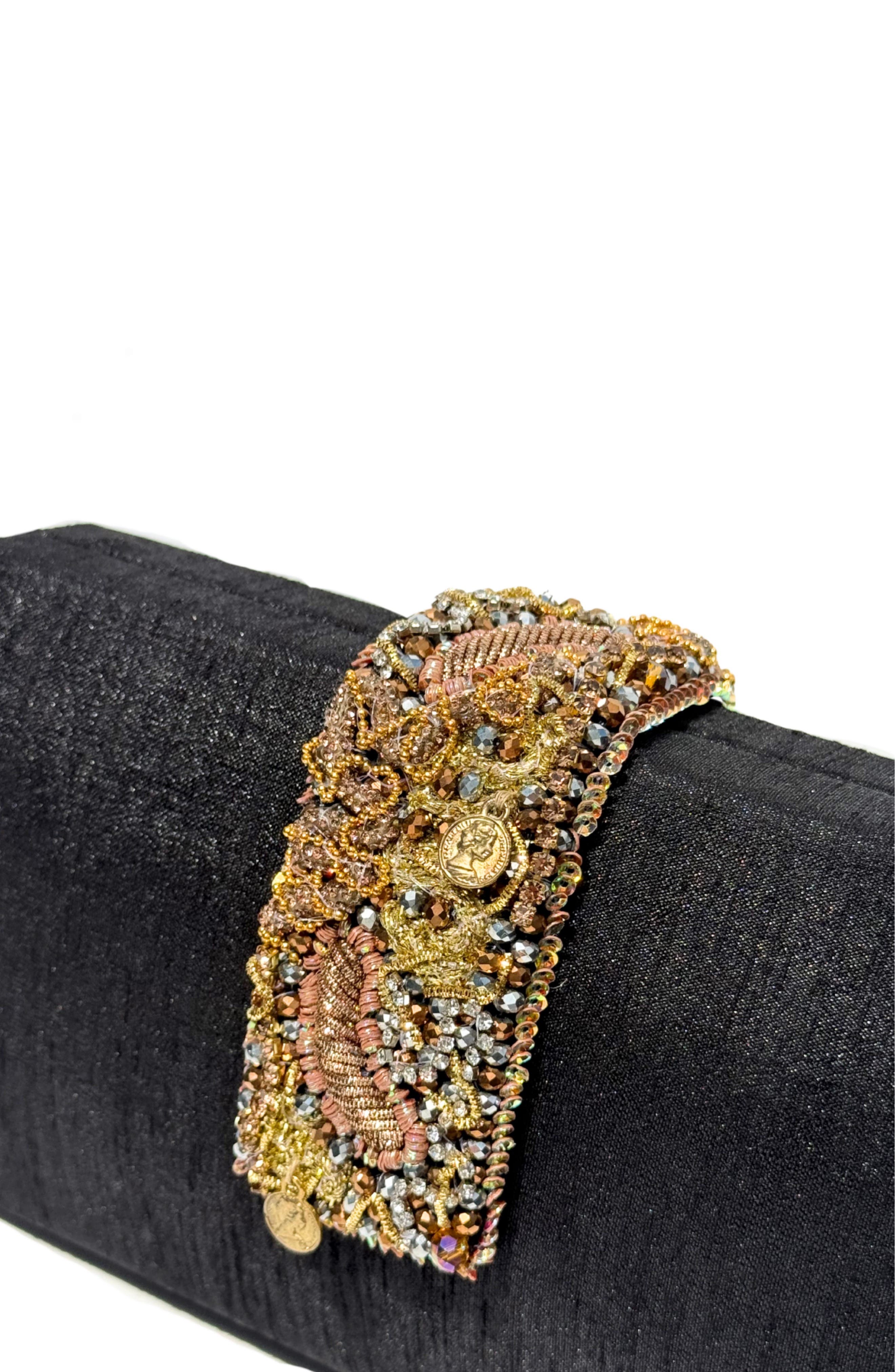 Metal Beaded Fringe, Alternate, color, Heirloom
