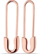 Spero London Sterling Silver Safety Pin Earring