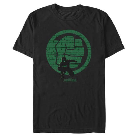 Mens Marvel Spider-Man Brand New Day Hulk Fist Wall Logo T Shirt