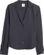 ST. JOHN Heathered Crepe Shirt