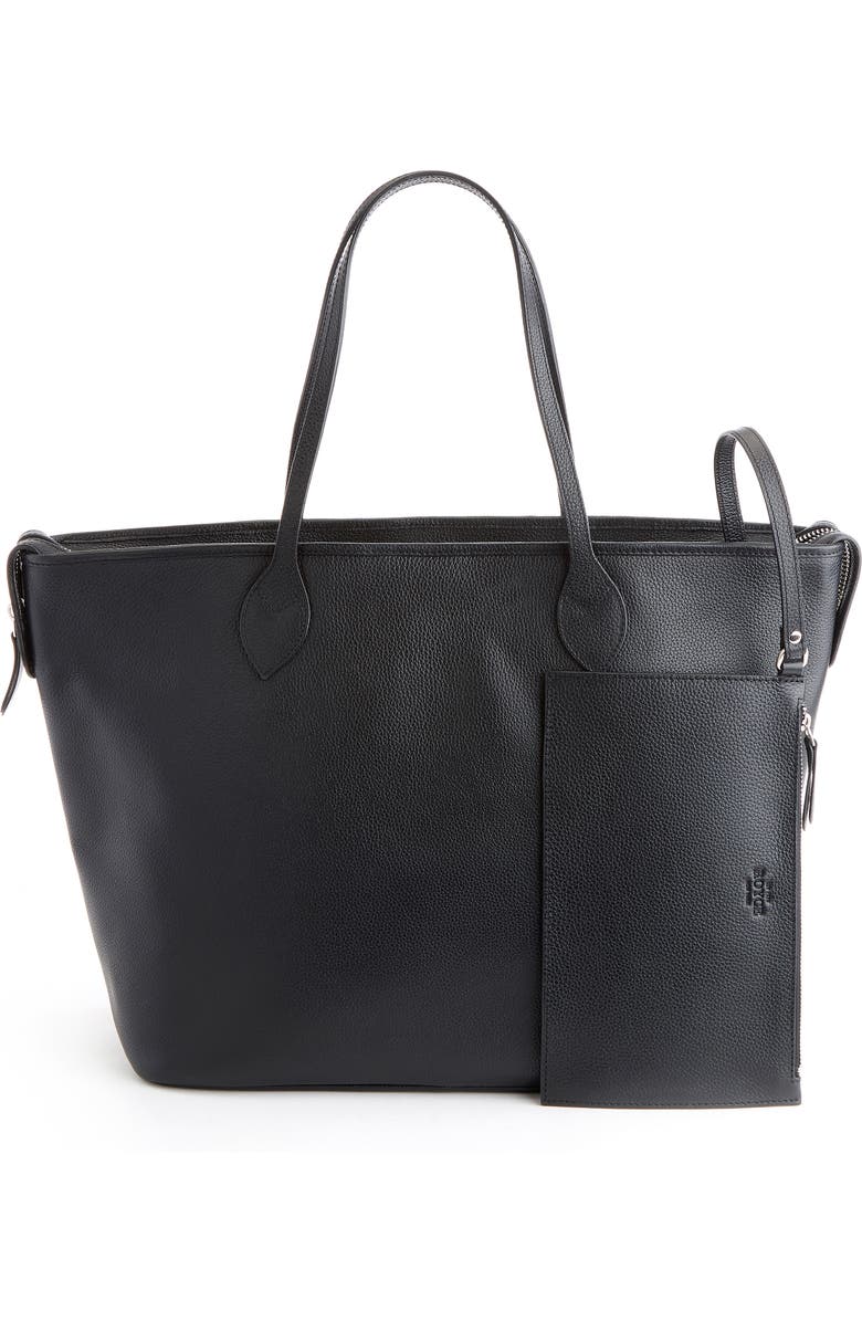 ROYCE New York Leather Tote with Wristlet, Alternate, color,