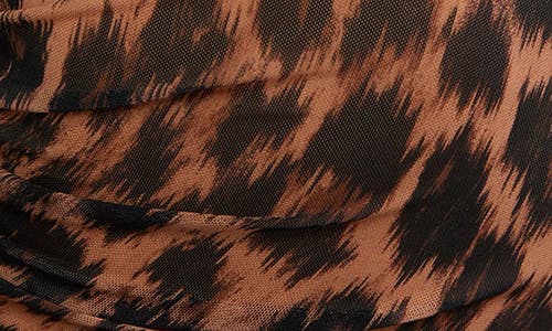 FREE PEOPLE FREE PEOPLE SOMETHING EXTRA ANIMAL PRINT SEMISHEER MESH TUNIC 