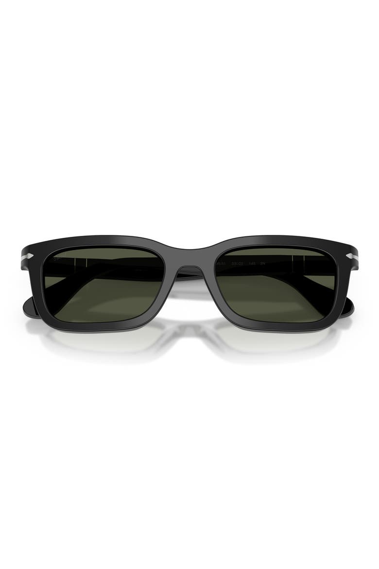 53mm Rectangular Sunglasses, Alternate, color, BLACK / GREEN
