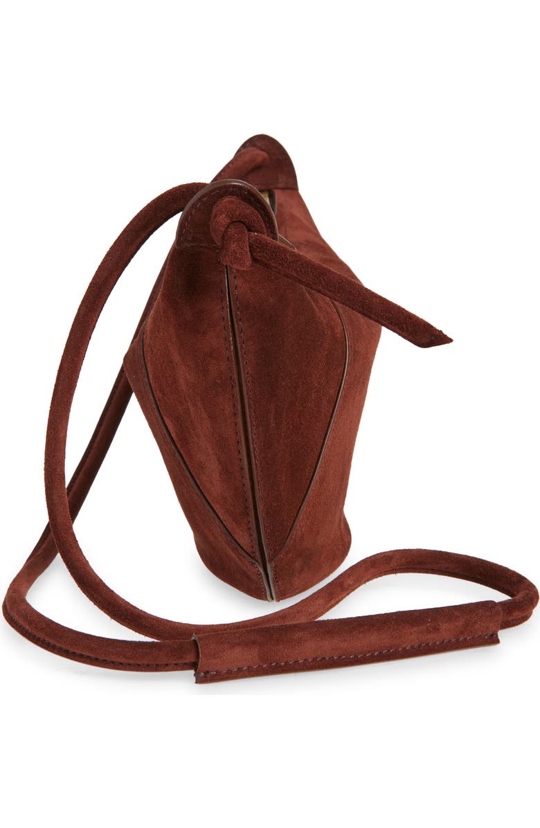 Mansur Gavriel Mini Fortuna Leather Crossbody Bag, Alternate, color, Chocolate