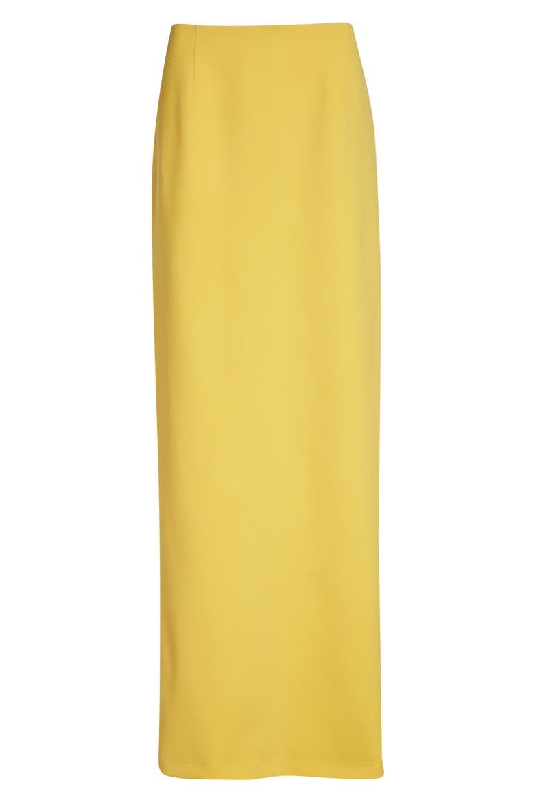 Stretch Virgin Wool Column Skirt, Alternate, color, DAFFODIL