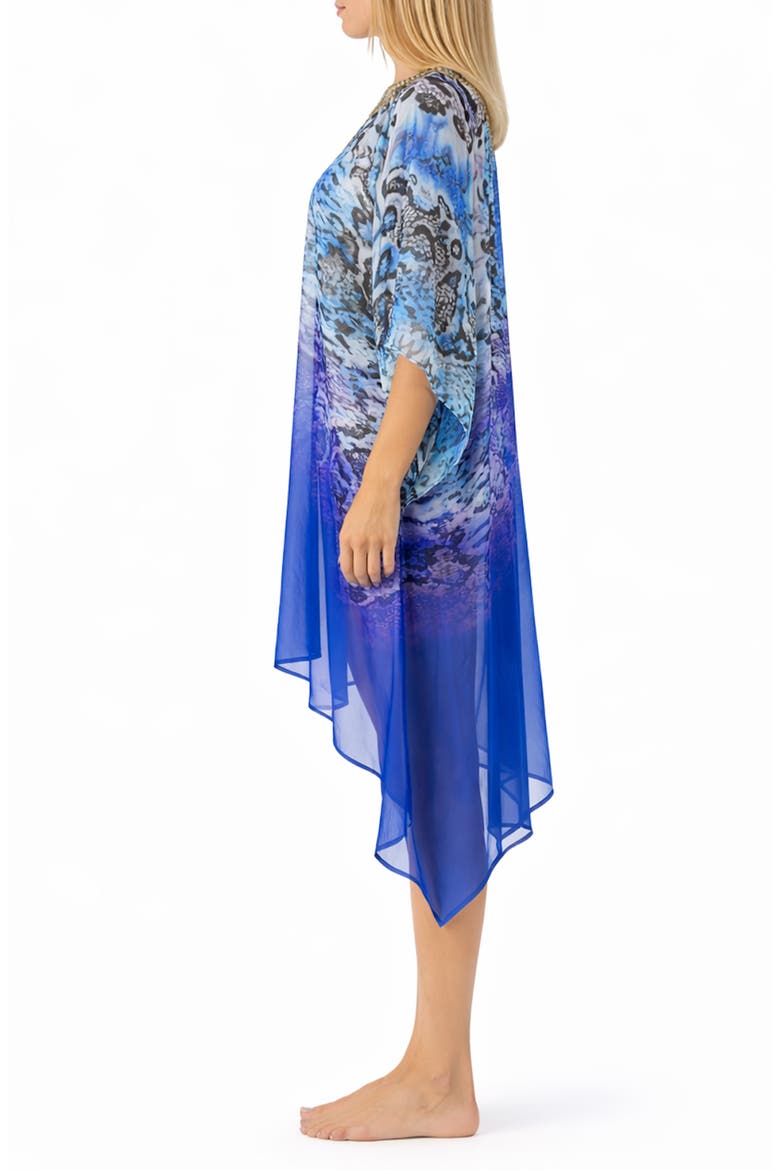 Animal Print Duster, Alternate, color, BLUE