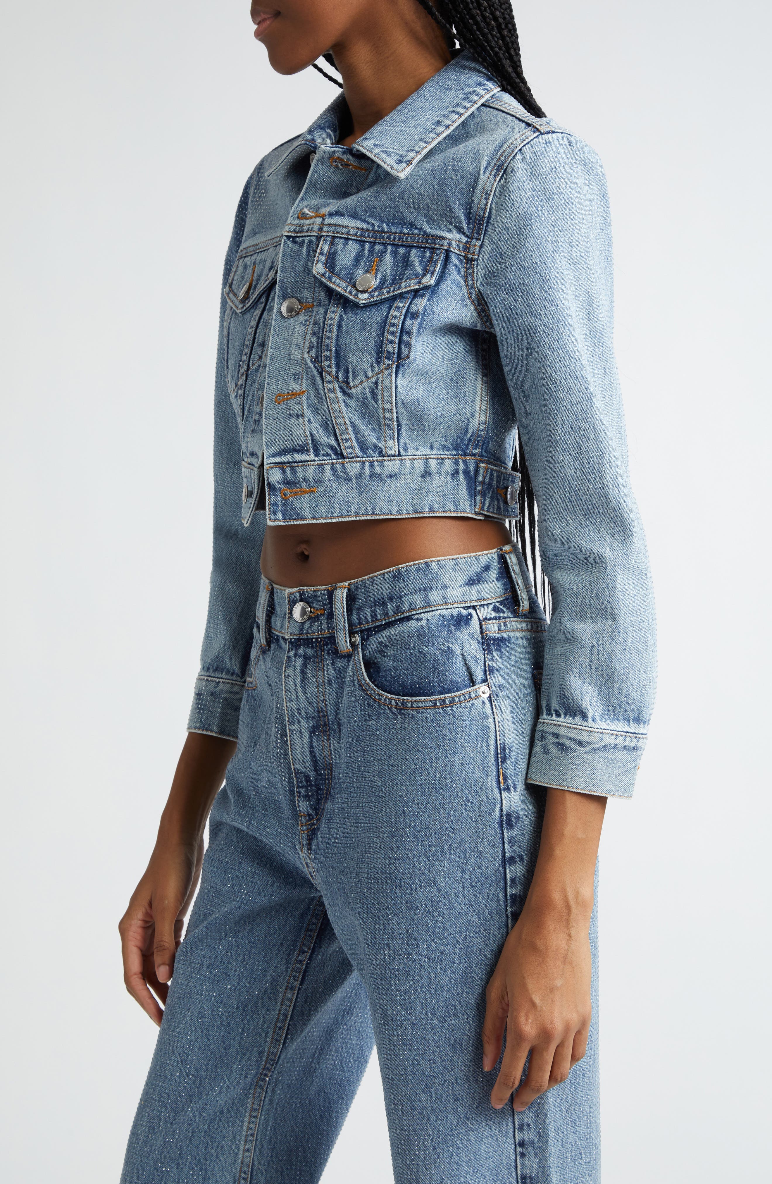 Shrunken Denim Trucker Jacket (Women) | Nordstrom