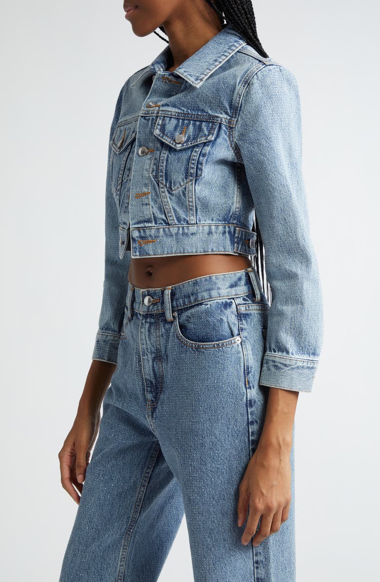 Alexander Wang Shrunken Denim Trucker Jacket | Nordstrom