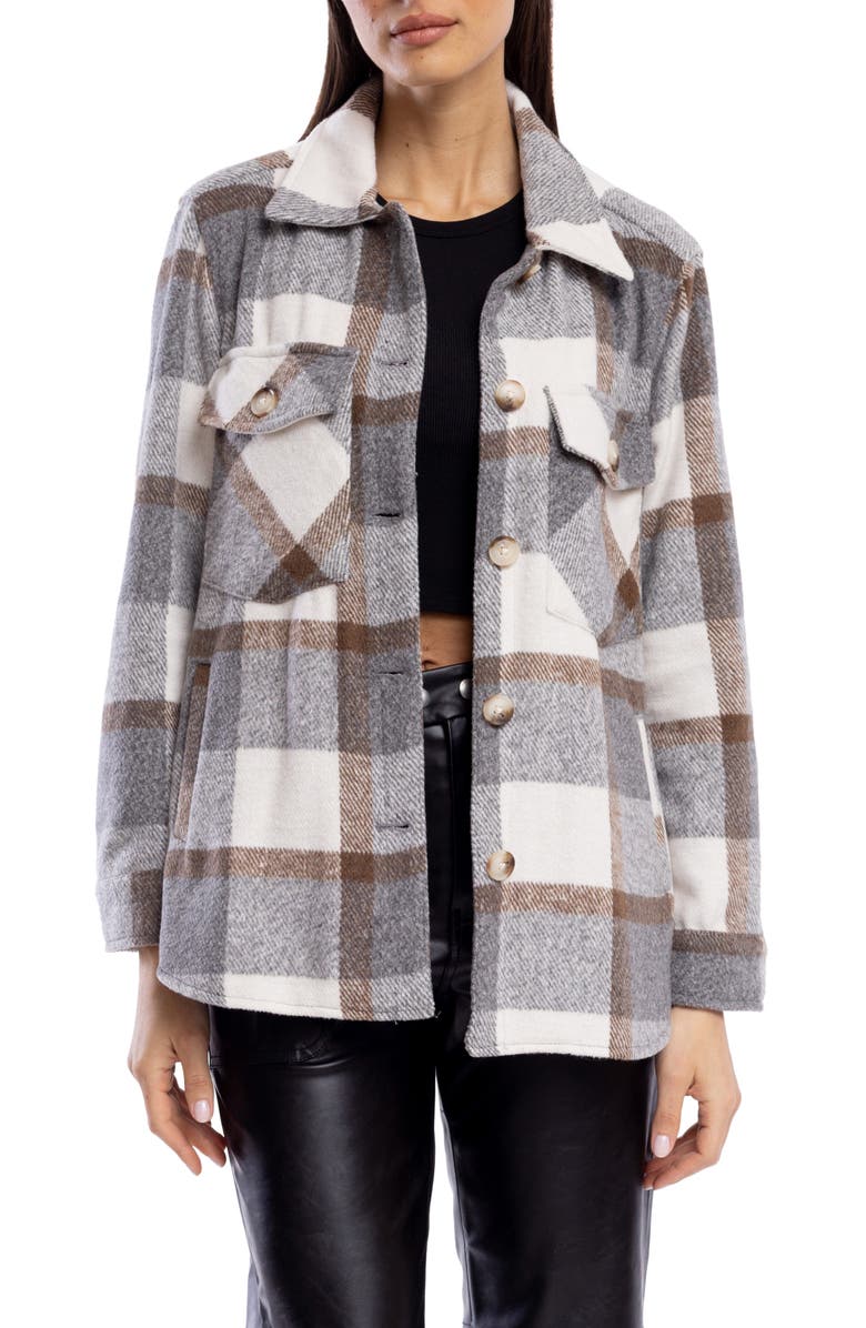 BLANKNYC Plaid Shacket, Main, color, 