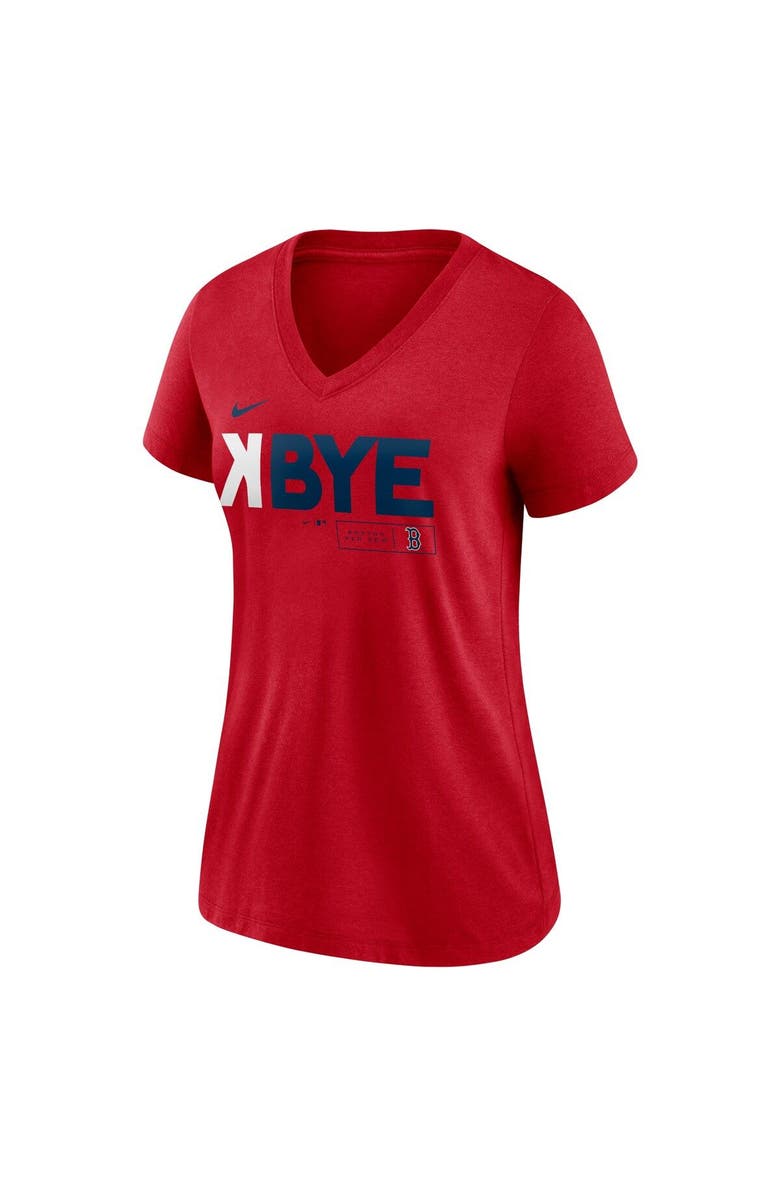 Nike Women's Boston Red Sox Red Nike K-Bye Tri-Blend V-Neck T-Shirt, Alternate, color, 
