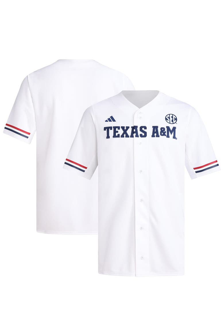 Men's adidas  White Texas A&M Aggies Replica Baseball Jersey, Alternate, color, White