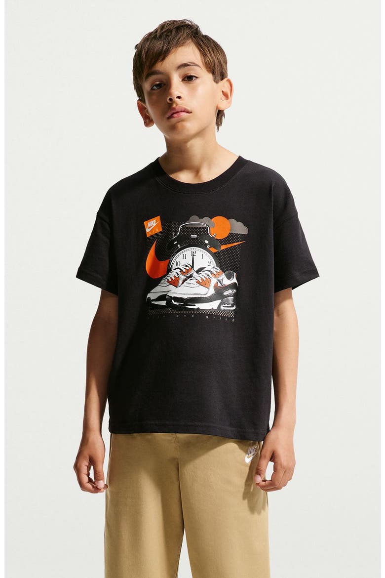 Kids' Sportswear Graphic T-Shirt, Main, color, BLACK