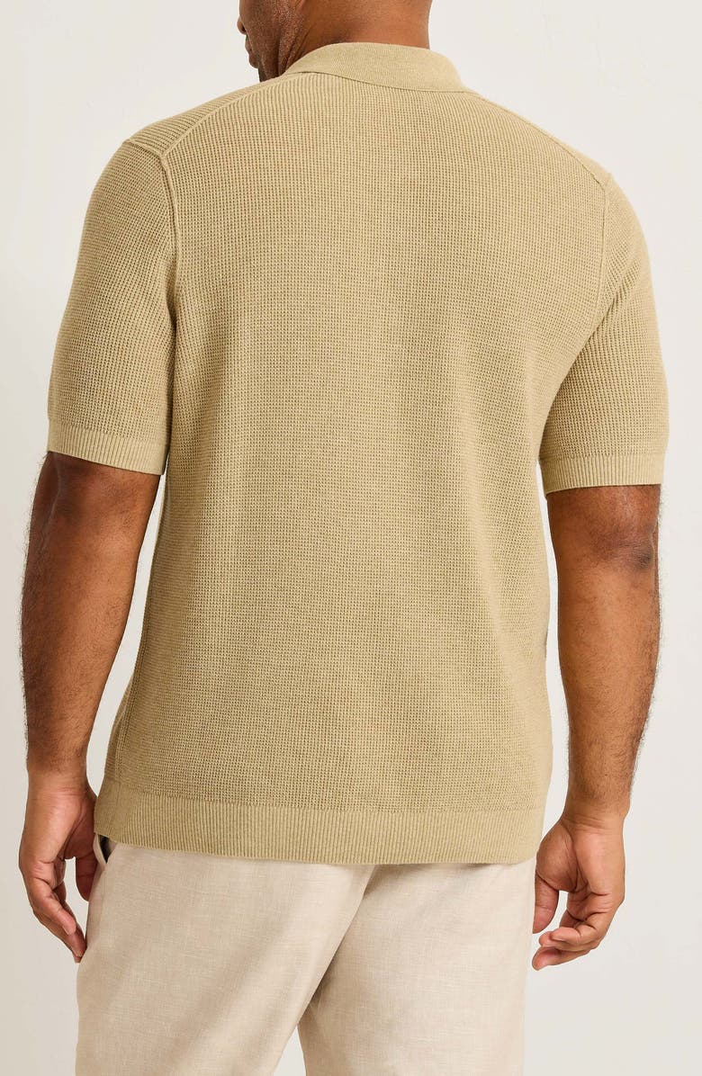 Tommy Bahama Playa Blanca Cotton Blend Polo Sweater, Alternate, color, Stone Khaki