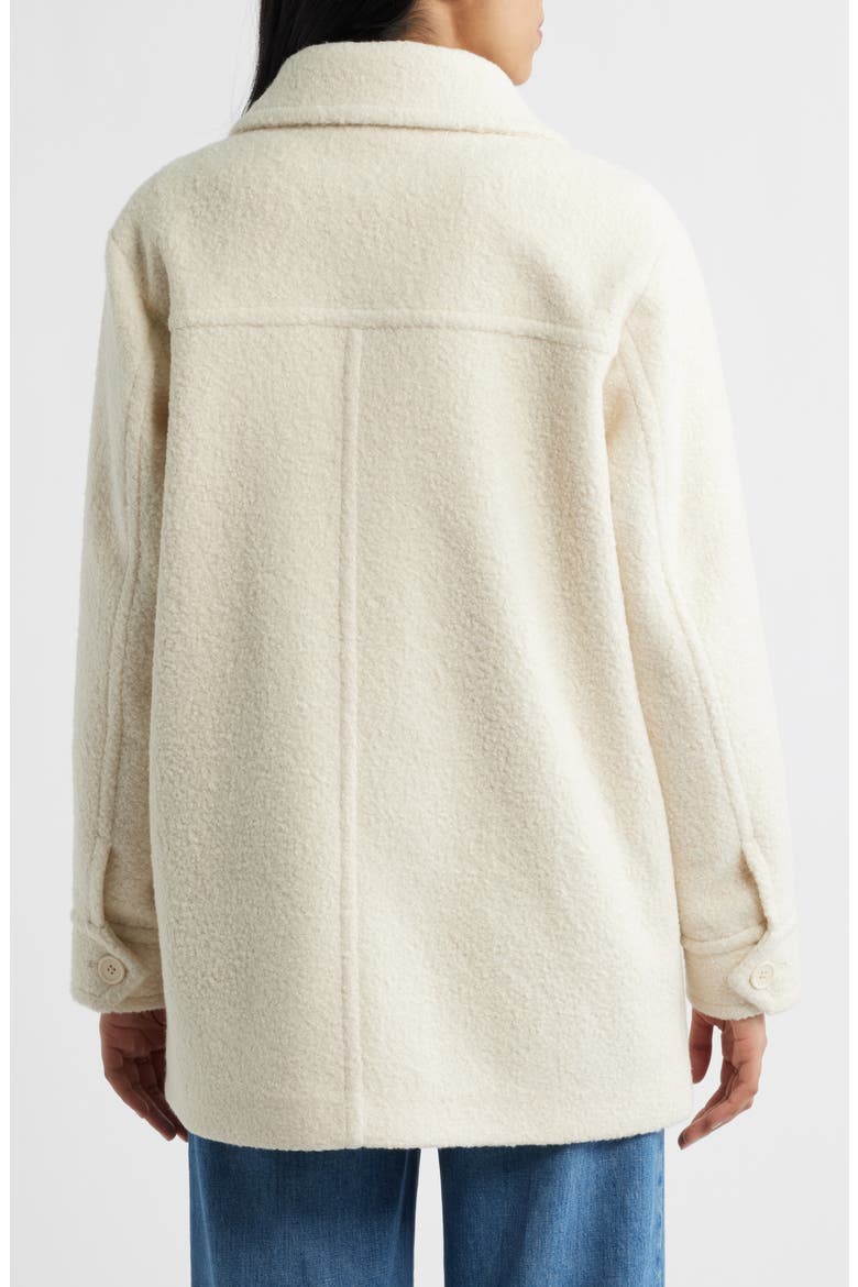 Bouclé Shirt Jacket, Alternate, color, CREAM