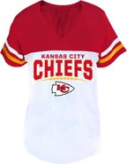 PROFILE Women's Profile Red/White Kansas City Chiefs Plus Size Split Body V-Neck T-shirt
