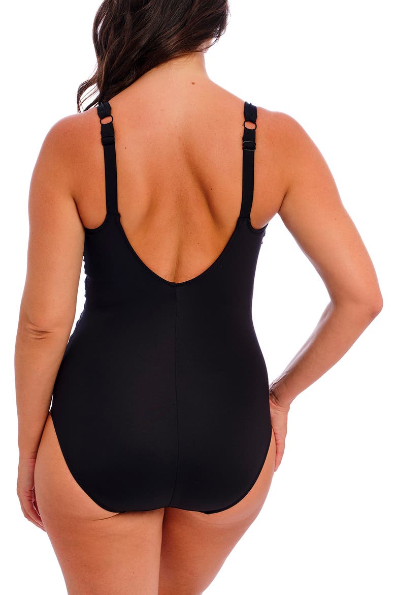 Merissa Underwire Twist Front One-Piece Swimsuit, Alternate, color, BLACK