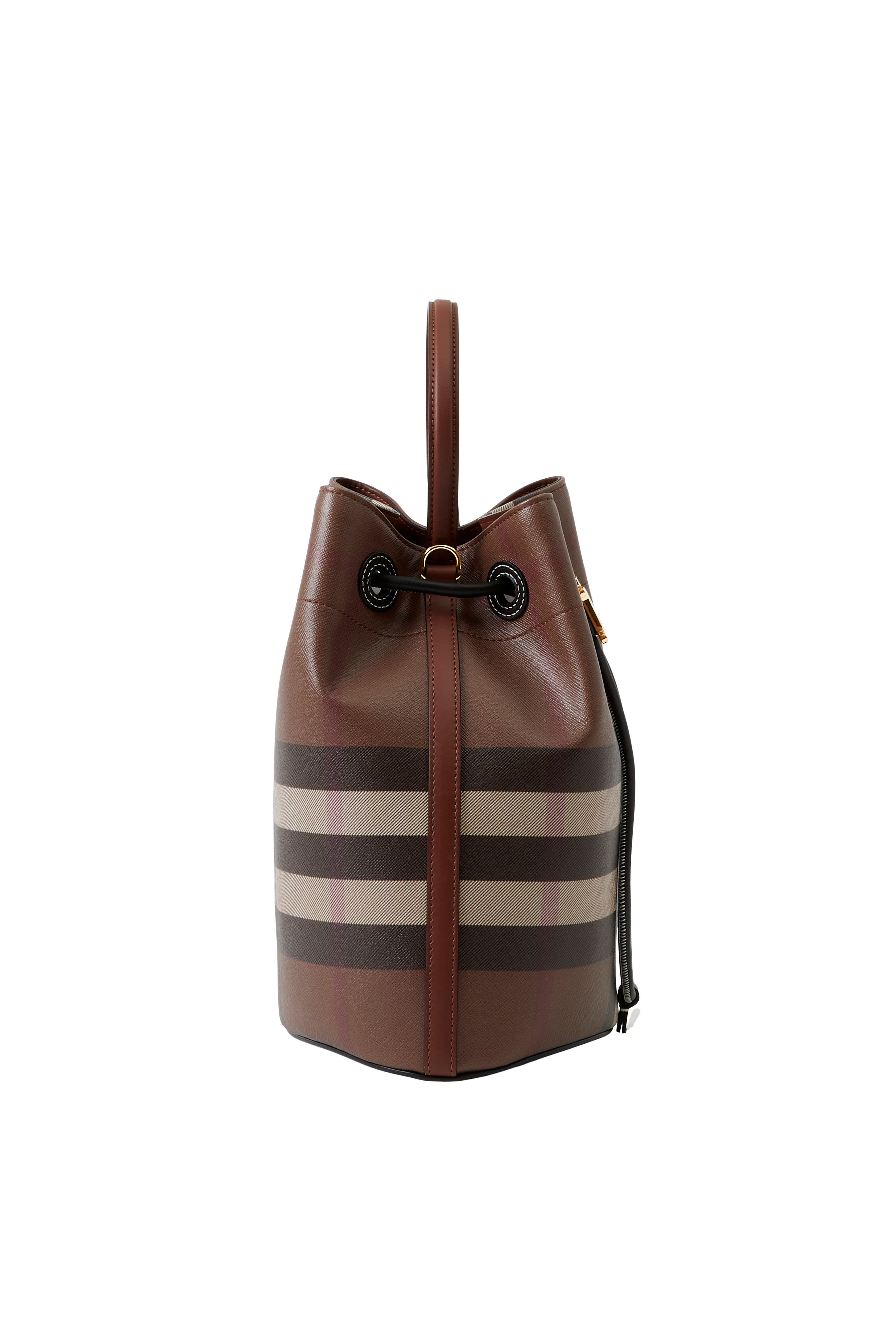 Burberry Small TB Bucket Bag, Alternate, color, Dark Birch Brown
