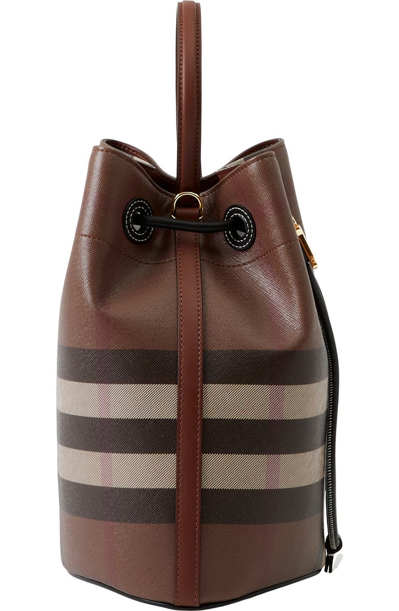 Burberry Small TB Bucket Bag, Alternate, color, Dark Birch Brown