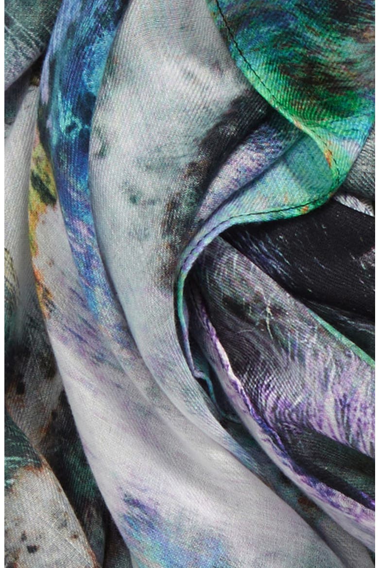 'Artist Leopard' Oversize Wrap, Alternate, color, FOREST DUSK