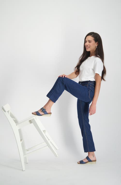 Naot Magic Wedge Sandal In Polar Sea Leather