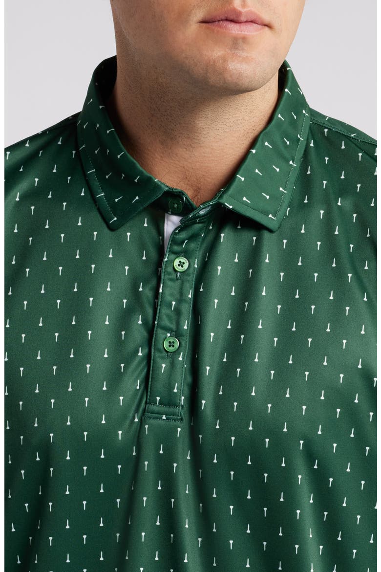 Jasper Tee Print Golf Polo, Alternate, color, HUNTER