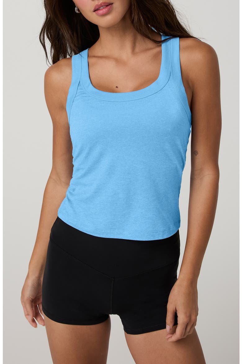 Energy Racerback Tank, Main, color, OASIS BLUE HEATHER