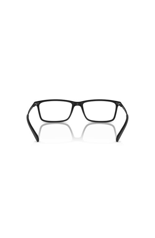 Armani Exchange 55mm Rectangle Optical Glasses In Black