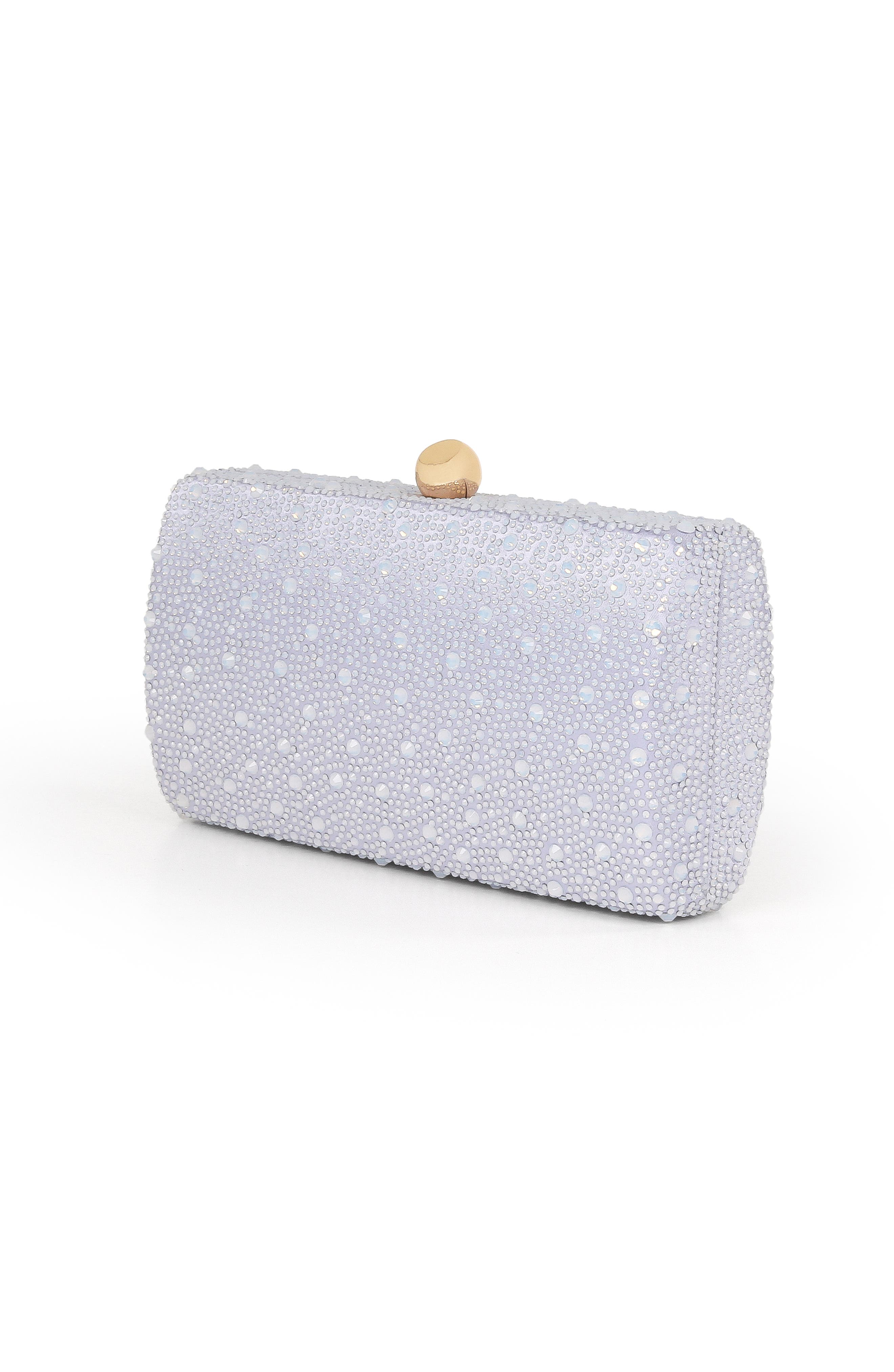 Jewel Badgley Mischka Heather Opal Crystal Minaudiere, Alternate, color, Blue