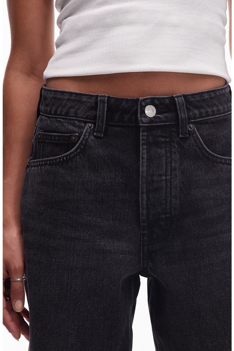 Kort High Waist Straight Leg Jeans, Alternate, color, BLACK