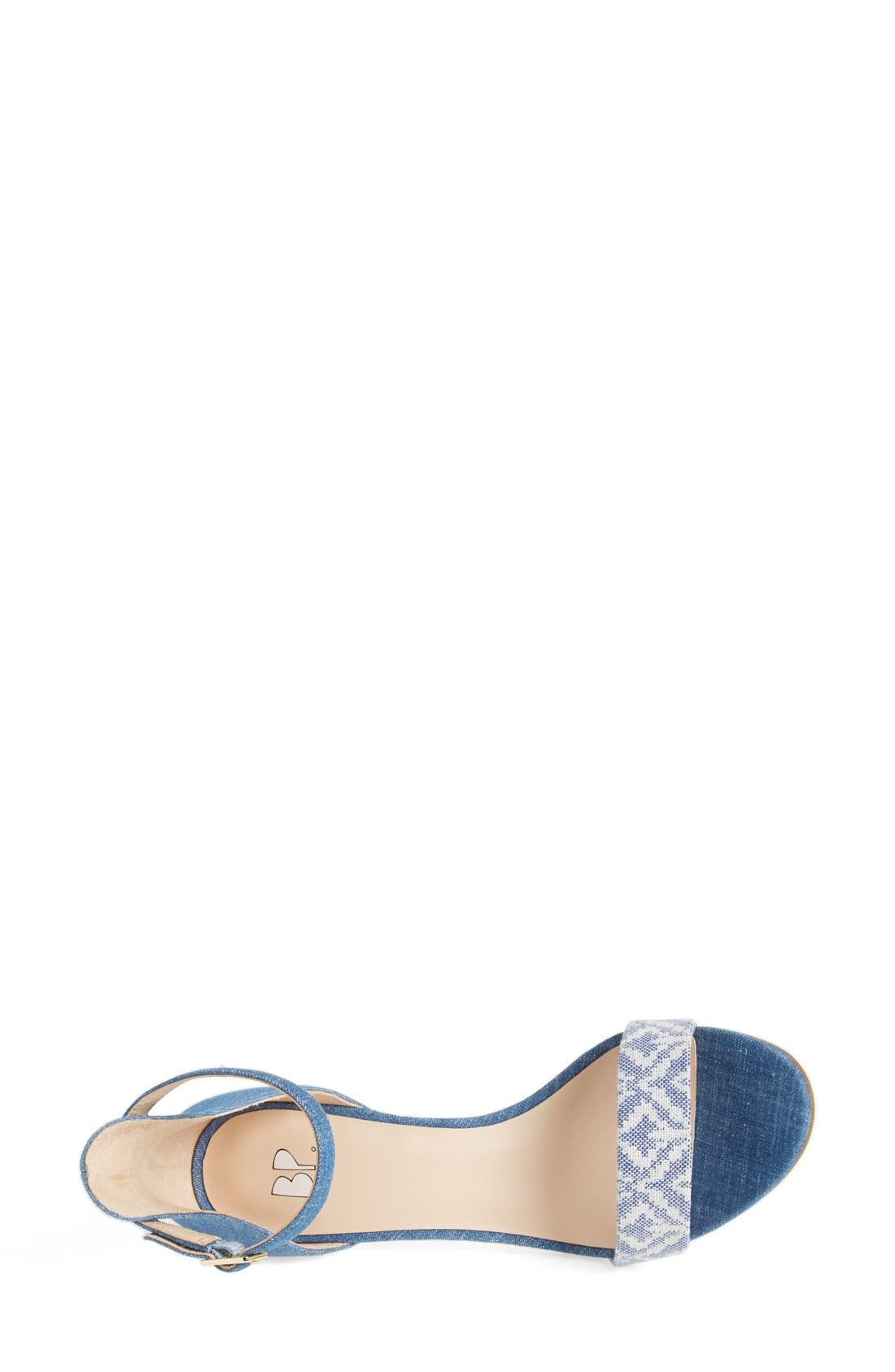 'Luminate' Open Toe Dress Sandal, Alternate, color, DENIM FABRIC