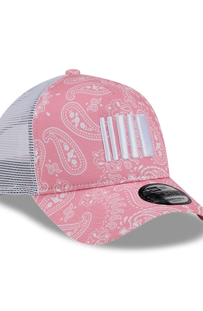 New Era Men's New Era  Pink 9FORTY A-Frame Trucker Paisley Adjustable Hat, Alternate, color, 