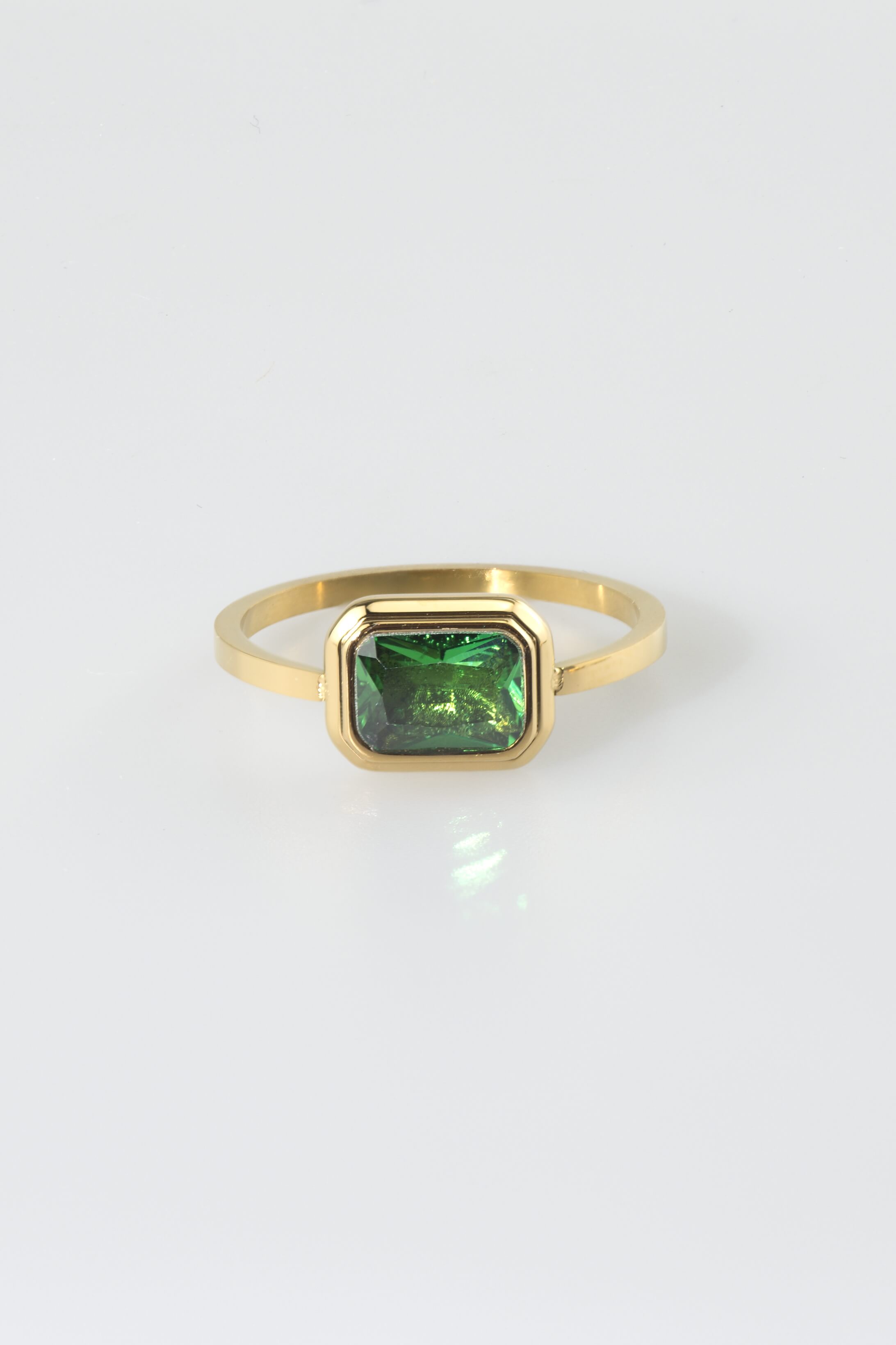 selected Gold  With Emerald