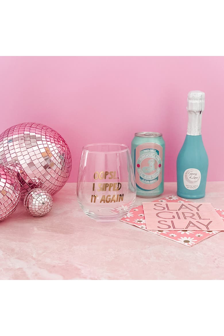 Oops!...I sipped it again Wine Glass, Alternate, color, Assorted Pre-Pack