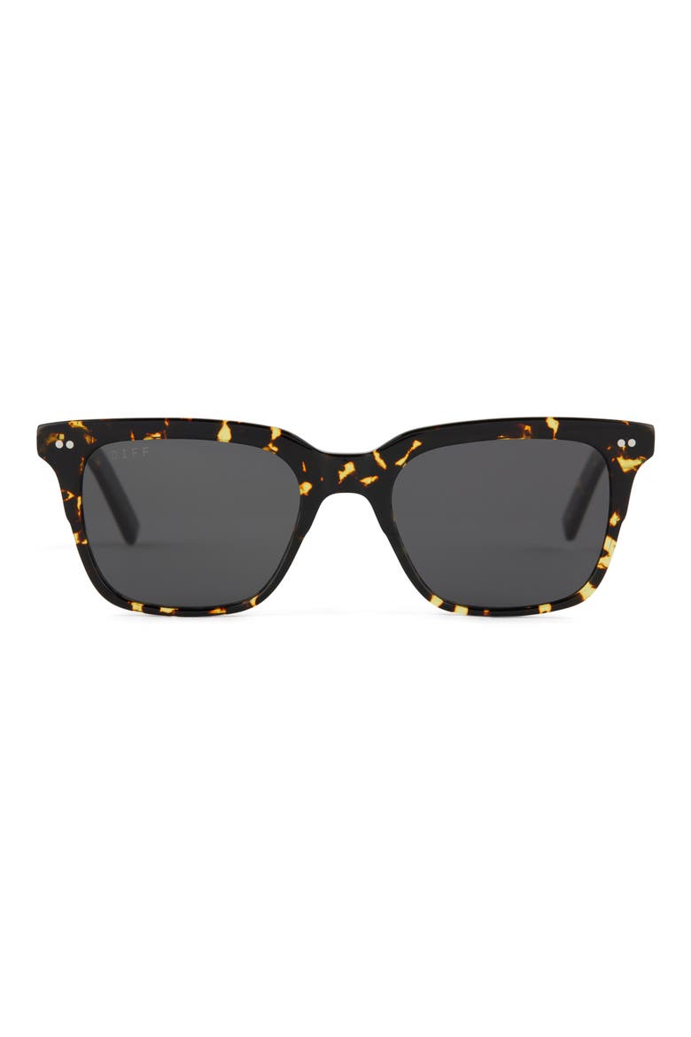 Billie 52mm Polarized Rectangular Sunglasses, Main, color, BROWN MULTI
