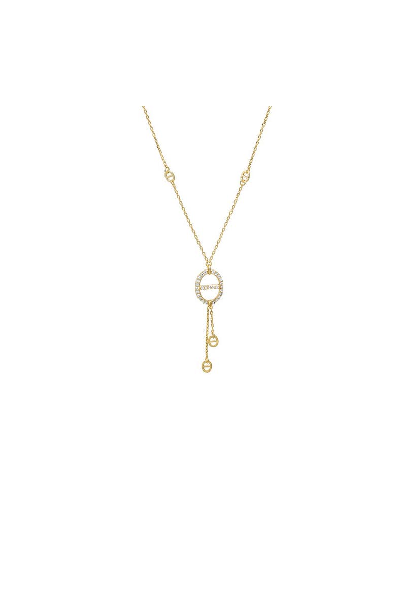 BY ADINA EDEN Pave Mariner Charm Pendant Lariat Necklace, Main, color, 