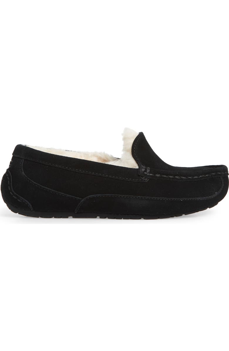 UGG<sup>®</sup> KIds' Ascot Slipper, Alternate, color, Black Suede