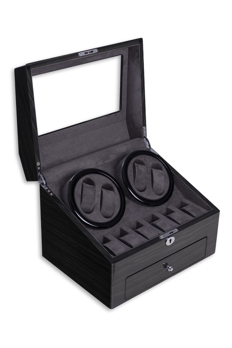 Daytona 4-Watch Winder & Case, Alternate, color, GREY