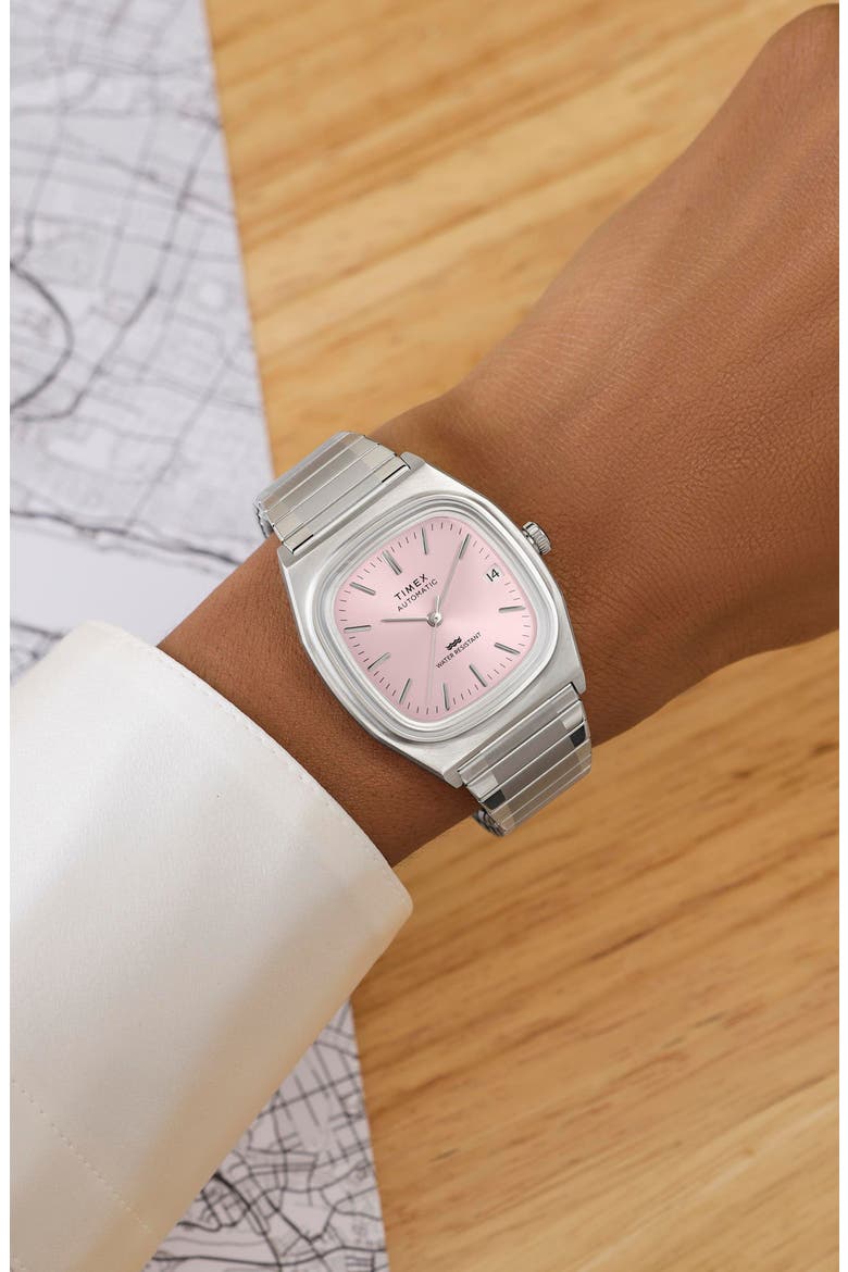 Automatic 1983 E Line 34 Bracelet Watch, Alternate, color, SILVER-TONE