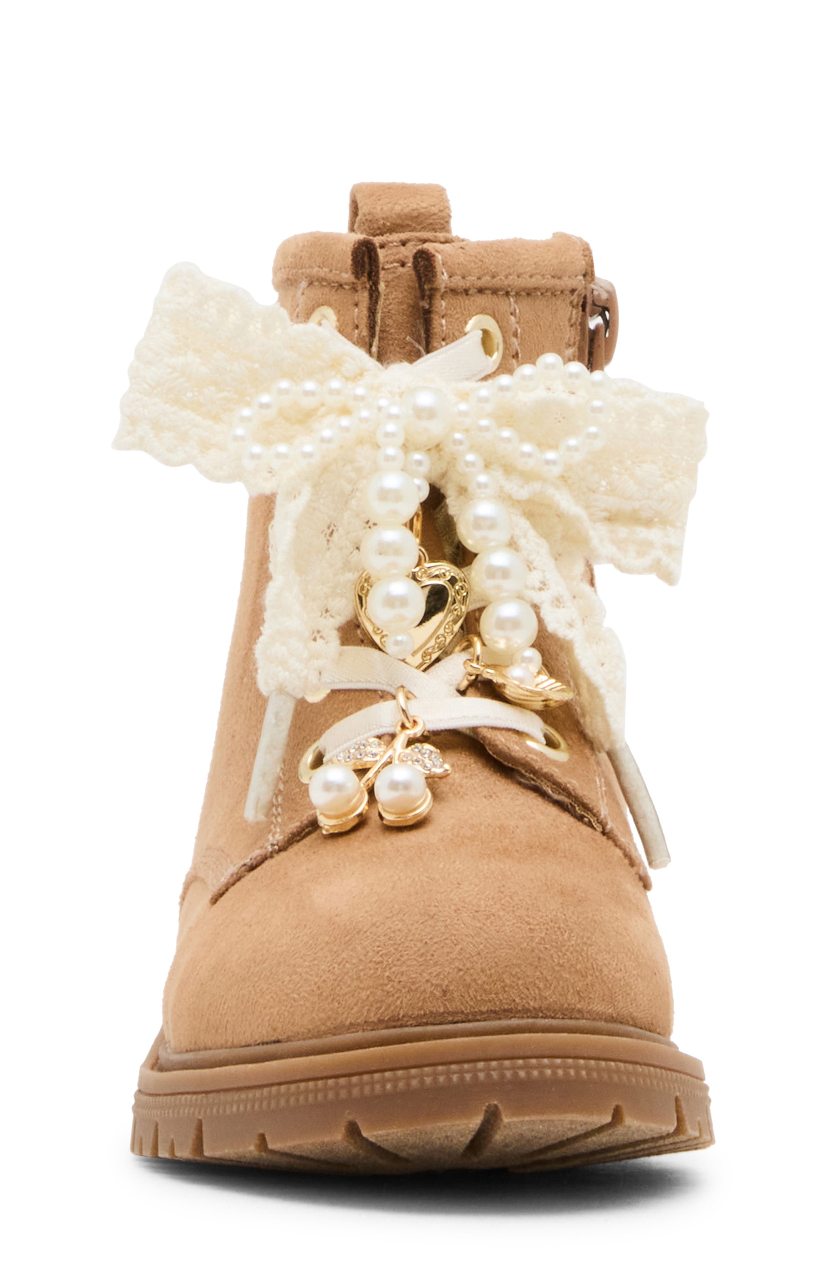 Kids' Luxelle Combat Boot, Alternate, color, TAN