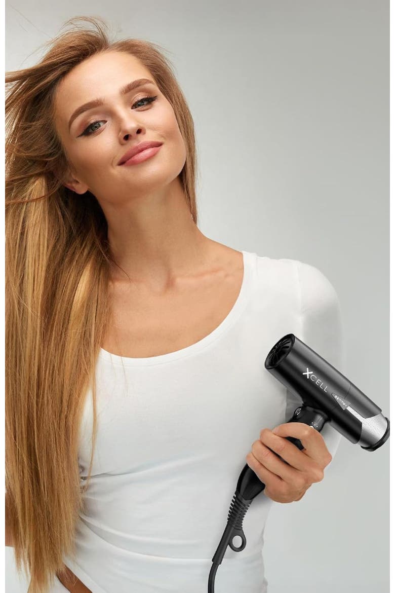 XCell Ultra-Lightweight Ionic Hair Dryer, Alternate, color, Matte Black